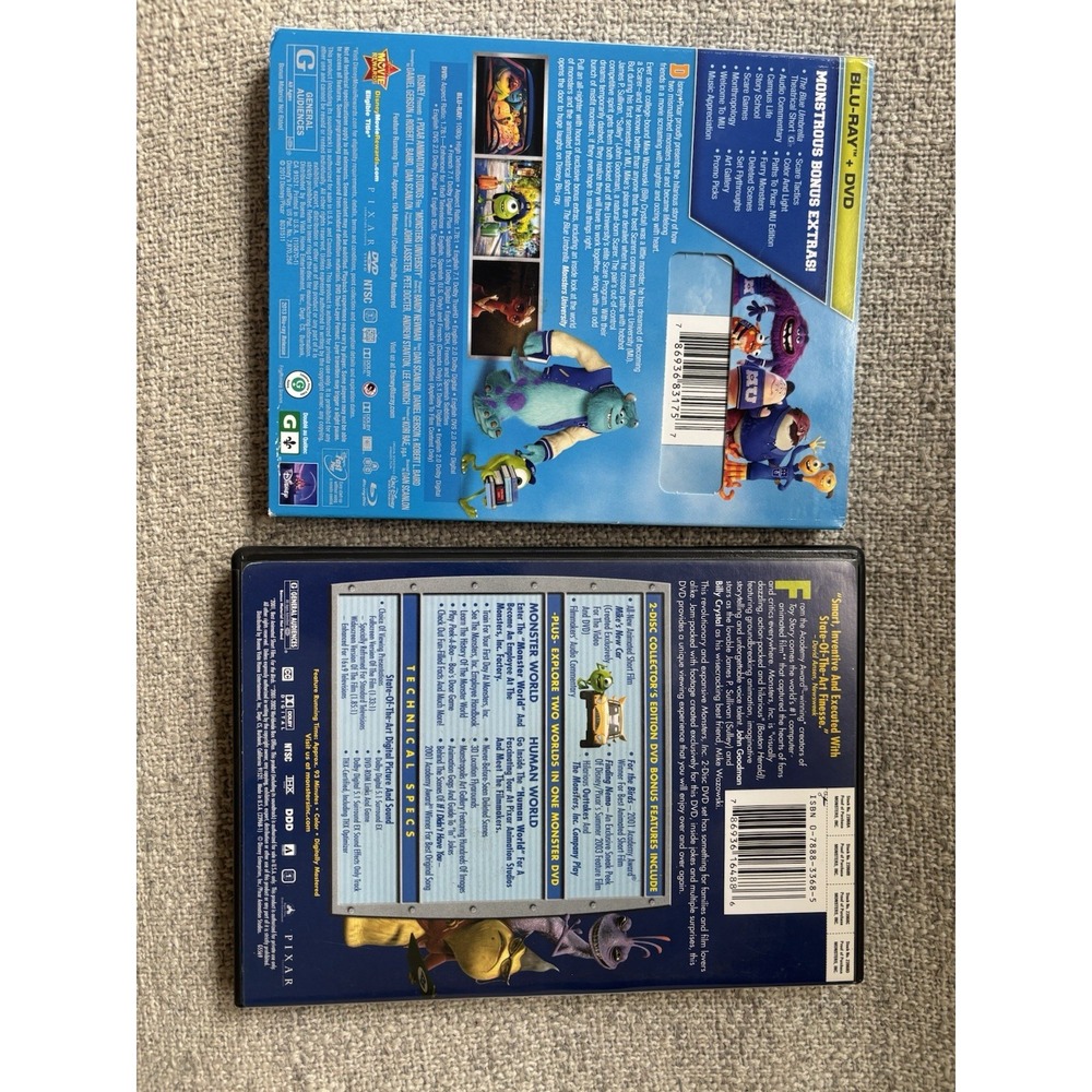 Disney/Pixar Monsters University Blu-ray/DVD + Monsters, Inc. Collector's DVD - Picture 4 of 9